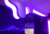 Night bar with 3D ceiling