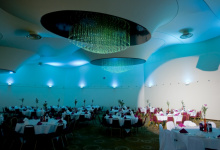 installed stretch ceiling banquet hall