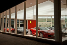 Car dealer with stretch ceiling
