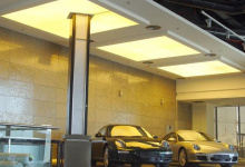 Car dealership translucent ceiling