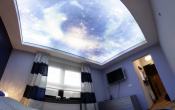 Ceiling with printed sky