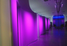 Translucent wavy decorative wall