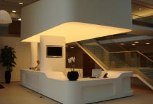 Exhibition with stretch ceiling