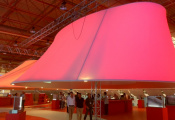 Expo with modular light panel