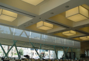 Restaurant with modular light panels