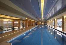 Pools with suspended ceilings