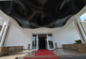 Reception with 3D ceiling