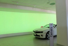 Car dealership backlit wall