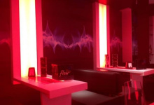 Nightclub backlit wall