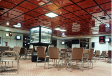High gloss ceiling tiles