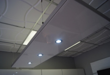 Installed modular ceiling panel