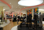 Retail shop with modular light panels