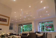 Living room with suspended ceiling