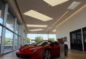 Car shop with translucent ceiling